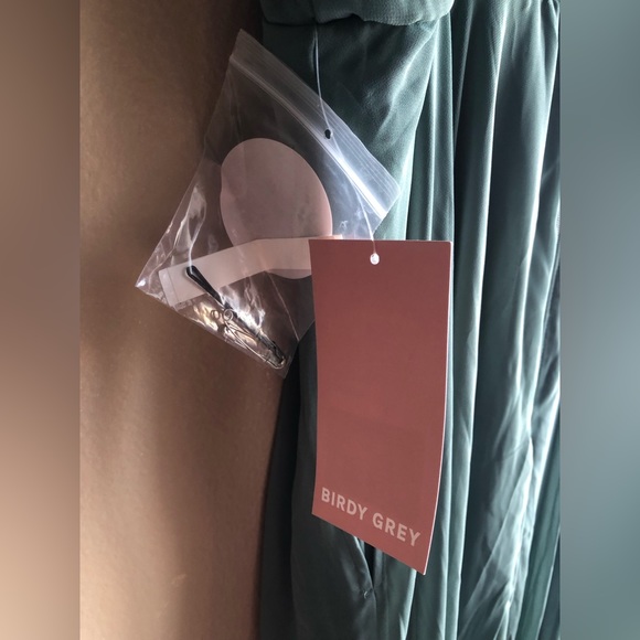 NEW Birdy Grey Kaia Chiffon Sea Glass Lined Long Dress Size Extra Large Pockets - Picture 14 of 16